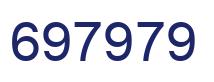 Number 697979 blue image