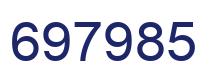 Number 697985 blue image