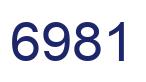 Number 6981 blue image