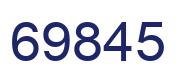 Number 69845 blue image