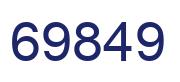 Number 69849 blue image
