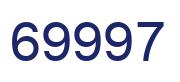 Number 69997 blue image