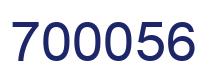 Number 700056 blue image