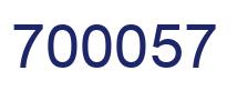 Number 700057 blue image