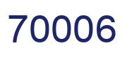 Número 70006 imagen azul