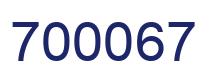 Number 700067 blue image