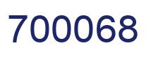 Number 700068 blue image