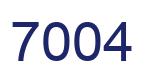 Number 7004 blue image