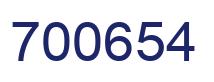Number 700654 blue image