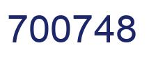 Number 700748 blue image
