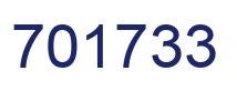 Number 701733 blue image