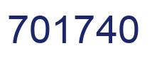 Number 701740 blue image