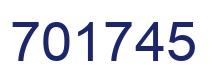 Number 701745 blue image
