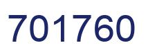 Number 701760 blue image