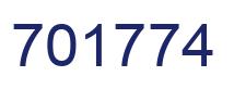 Number 701774 blue image