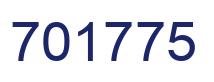 Number 701775 blue image