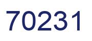 Number 70231 blue image