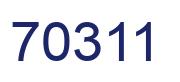 Number 70311 blue image