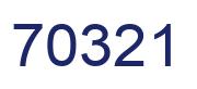 Number 70321 blue image