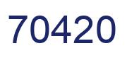 Number 70420 blue image