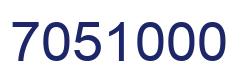 Number 7051000 blue image