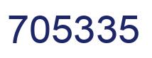 Number 705335 blue image