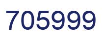 Number 705999 blue image