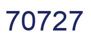 Number 70727 blue image