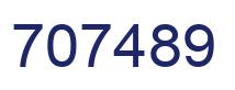 Number 707489 blue image