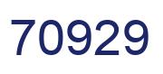 Number 70929 blue image