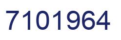 Number 7101964 blue image