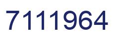 Number 7111964 blue image