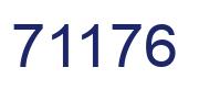 Número 71176 imagen azul