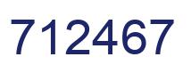 Number 712467 blue image