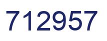 Number 712957 blue image