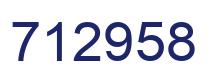 Number 712958 blue image