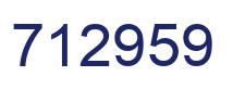 Number 712959 blue image