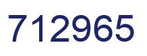 Number 712965 blue image