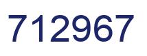 Number 712967 blue image