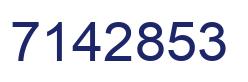 Number 7142853 blue image