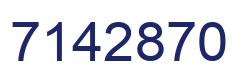 Number 7142870 blue image