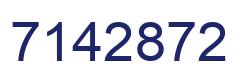 Number 7142872 blue image