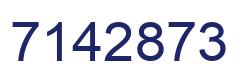 Number 7142873 blue image