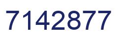Number 7142877 blue image