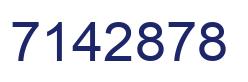 Number 7142878 blue image