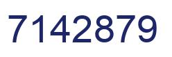 Number 7142879 blue image