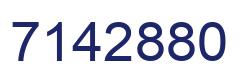 Number 7142880 blue image