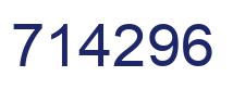 Number 714296 blue image
