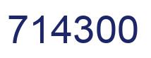Number 714300 blue image
