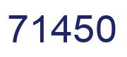 Number 71450 blue image